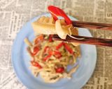 Hình bước làm 4 của món Sách Bò Xào Sả Ớt