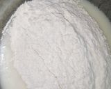 A picture of step 5 of Flag cake without oven.