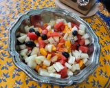 Une image de l'étape 13 de Salade multicolore à la pastèque et melon d'Espagne.