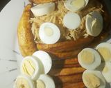 A picture of step 1 of Spagetti /plantain with egg.
