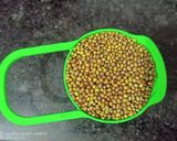 A picture of step 1 of Aachari Moong Masala.