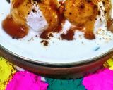 A picture of step 5 of Moong dahi pakori.