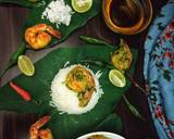 Kochupata diye Chingri(Prawn with Colocasia leaves) recipe step 3 photo