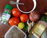 A picture of step 1 of Izma Salsa.