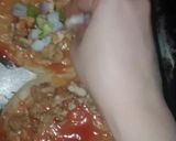 A picture of step 2 of Pizza paratha.