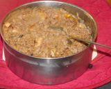 A picture of step 4 of SAKKARAI PONGAL(SWEET PONGAL) WITH RED RICE.