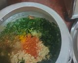 A picture of step 2 of Rajasthani methi ni bhaji.
