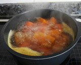 Foto del paso 1 de la receta: Crema de zanahoria, calabaza y queso con jamón