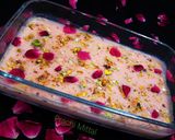 रोज़ मिल्क पुडिंग (rose milk pudding recipe in Hindi) रेसिपी चरण 4 फोटो