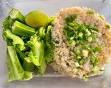รูปขั้นตอนการทำที่ 2 ของ ข้าวผัดรวนเซลารี่ใส่ไข่🧄🫚🍚🌾