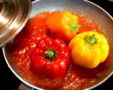 A picture of step 3 of Skillet Stuffed Peppers with Rice.