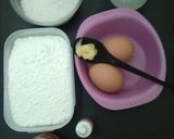 Foto langkah ke 1 dari resep Bolu kukus mekar anti gagal.