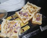 A picture of step 1 of Akara sandwich.