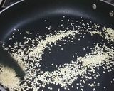 A picture of step 5 of Sesame and Oreo biscuit custard.