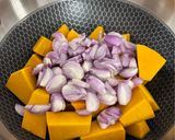 A picture of step 1 of Mathanga (Pumpkin) Curry (Kerala Style).