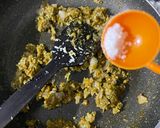 A picture of step 4 of Tomato paneer rice.