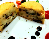 Foto del paso 4 de la receta: 🌺Flan de papas, relleno de berenjena, queso y pavo🌺