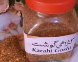 A picture of step 4 of Karhae goshat masala.