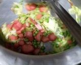 A picture of step 2 of Vegetable egg rice.