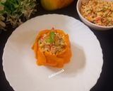 A picture of step 5 of Leftover makeover millet mango chaat bite.