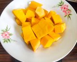 Foto langkah ke 1 dari resep Labu kuning & daun pepaya jepang kuah santan.