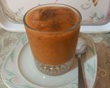 A picture of step 4 of Peach and date slush 🍑🍑.