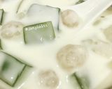 Hình bước làm 10 của món Chè Thạch Lá Dứa Trân Châu Nho Vừng 🍹