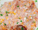 Hình bước làm 1 của món Bông bí nhồi thịt chiên giòn