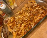 A picture of step 14 of Cauliflower Chicken Enchilada Casserole.