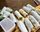 Hình bước làm 2 của món Phở cuốn thập cẩm