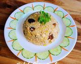Hình bước làm 4 của món Cơm chiên gà nấm đông cô