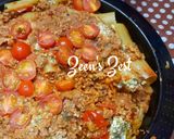 A picture of step 6 of Cannelloni with Bolognese.