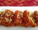 A picture of step 7 of Carrot burfi.