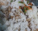 A picture of step 1 of Fried rice with veg manchurian.