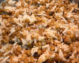 Foto del paso 3 de la receta Lentejas con arroz y huevo a la plancha