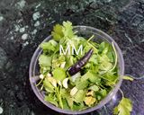 A picture of step 1 of Methi Parathas.