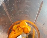 A picture of step 2 of Millet and carrot drink.