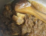 A picture of step 3 of Palak gosht.