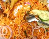 A picture of step 4 of Vegetable Jollof rice and Chicken by Hon Ikeakam.