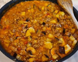 Foto del paso 7 de la receta: Salteado de carne picada, calabacín, champiñones y berenjena