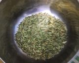 A picture of step 1 of Basil, fennel seed drink.