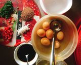 Hình bước làm 1 của món Trứng ngâm nước tương 🥚🥚🥚