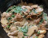 A picture of step 12 of Creamy Farfalle Pasta with Mushroom & Spinach.