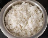 A picture of step 1 of Curd rice.