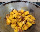 A picture of step 5 of KADDU KALA CHANA DRY CURRY...