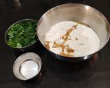 A picture of step 1 of Aloo Methi Paratha.
