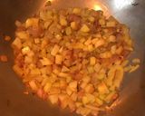 A picture of step 3 of Capsicum Corn stuffed Wheat Flour Tacos.