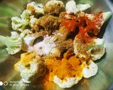 A picture of step 3 of Gobhi ka achaar or Curly flower pickles.