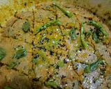 A picture of step 12 of Kothmbir vadi.