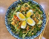 Hình bước làm 2 của món Rau càng cua trộn ruốc xào & trứng luộc